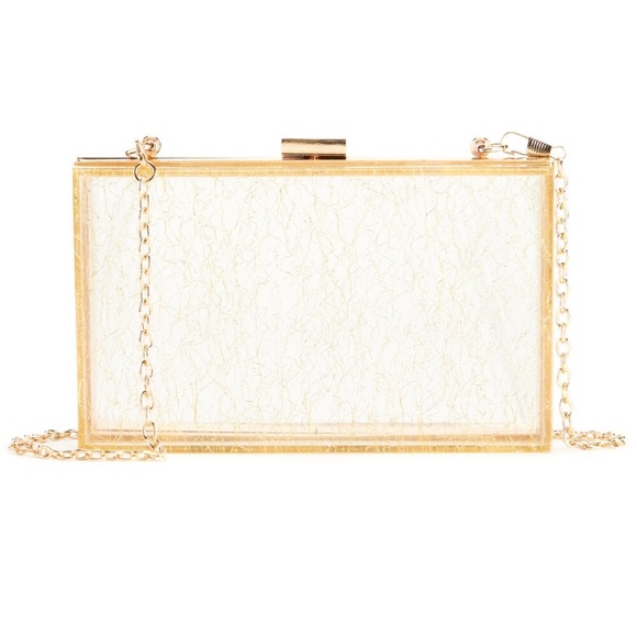 Circus by Sam Edelman Handbags - SAM EDELMAN Clear Tally Gold Threads Acrylic Case